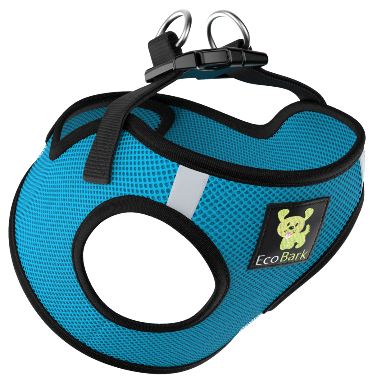 EcoBark Step In Dog Harness - XXXS to Small Breeds- Reflective Soft Mesh Harness for Teacup, Small Dogs and Puppies / Teal