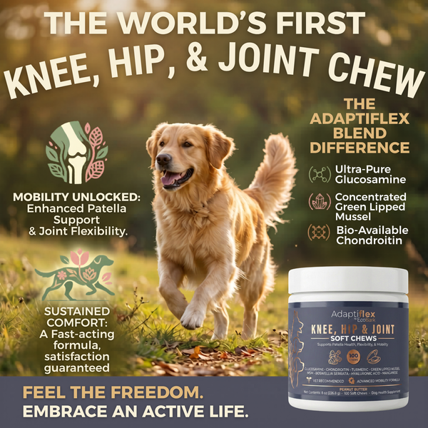 Coming Soon: The World's First Knee & Joint Supplement for Dogs with Glucosamine, Chondroitin, and MSM EcoBark Pet Supplies