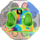EcoBark Step In Dog Harness - XXXS to Small Breeds- Reflective Soft Mesh Harness for Teacup, Small Dogs and Puppies / Tie-dye