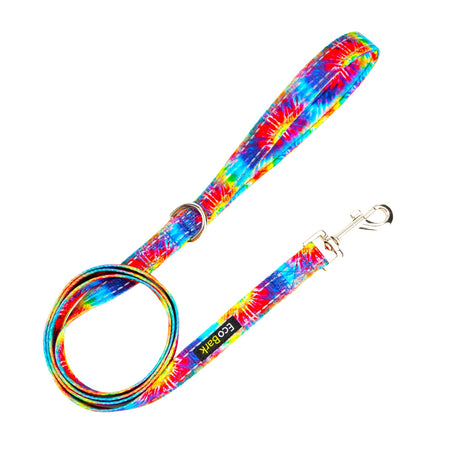 Tie Dye Dog Leash by EcoBark - Padded Comfort Grip Leash - 4ft, 5ft, and 6ft Leash for Small and Medium Dogs EcoBark Pet Supplies
