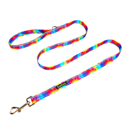 Tie Dye Dog Leash by EcoBark - Padded Comfort Grip Leash - 4ft, 5ft, and 6ft Leash for Small and Medium Dogs EcoBark Pet Supplies