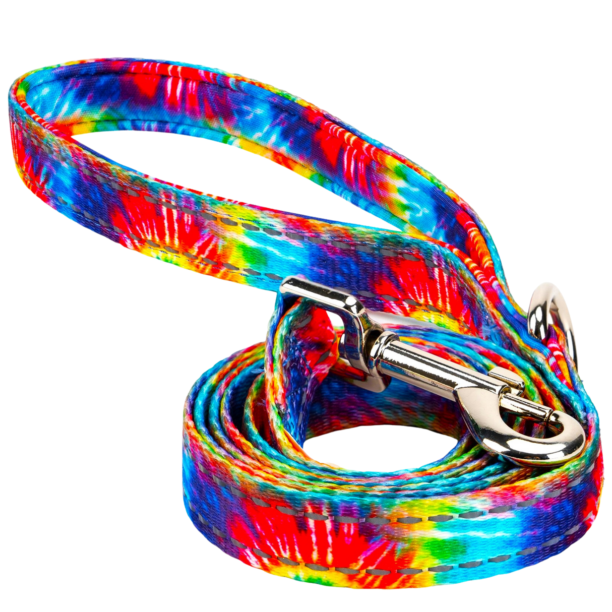 Tie Dye Dog Leash by EcoBark - Padded Comfort Grip Leash - 4ft, 5ft, and 6ft Leash for Small and Medium Dogs