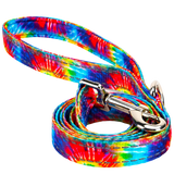 Tie Dye Dog Leash by EcoBark - Padded Comfort Grip Leash - 4ft, 5ft, and 6ft Leash for Small and Medium Dogs