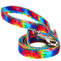 Tie Dye Dog Leash by EcoBark - Padded Comfort Grip Leash - 4ft, 5ft, and 6ft Leash for Small and Medium Dogs