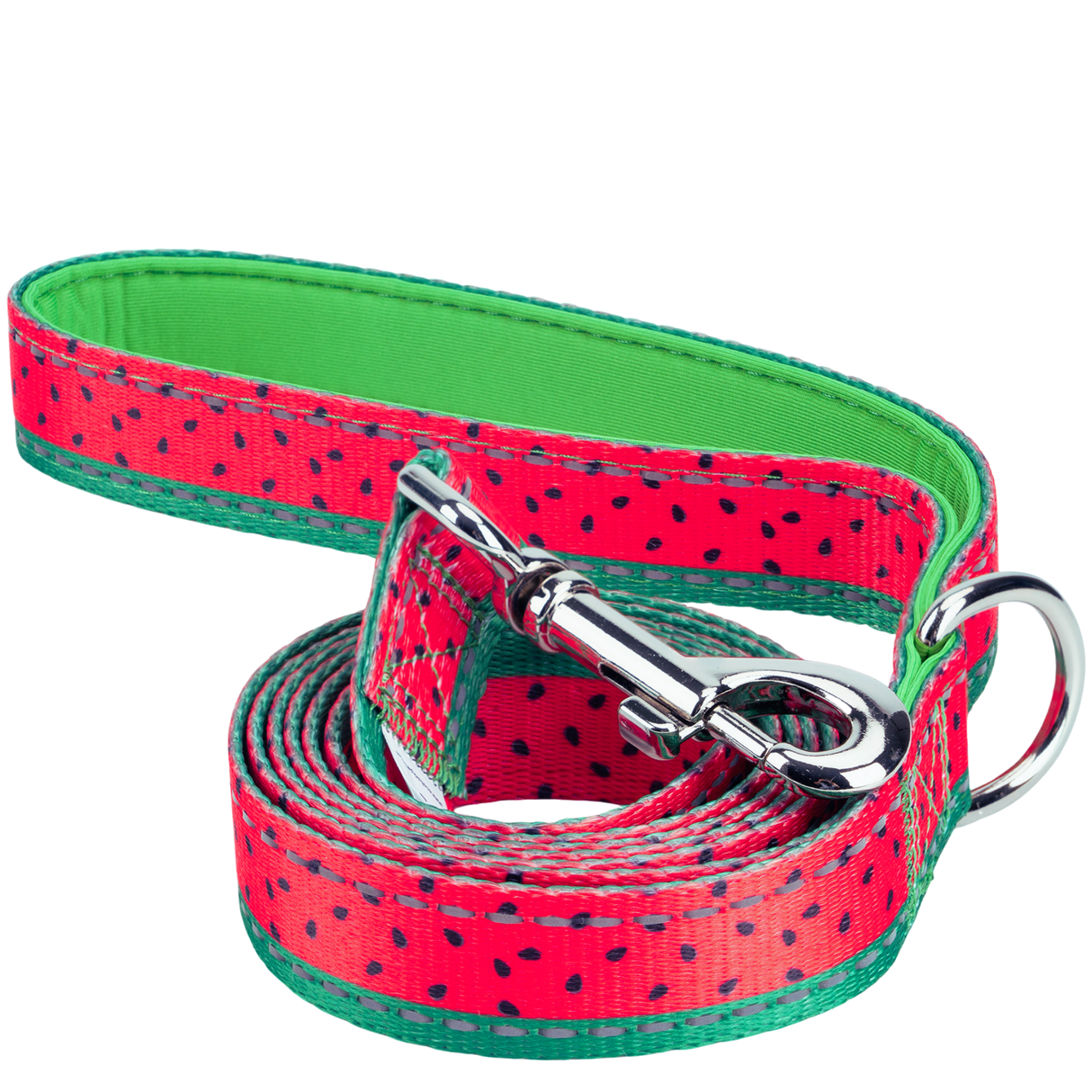 EcoBark Watermelon Dog Leash- Padded Comfort Grip Leash - 4ft, 5ft, and 6ft Leash for Small and Medium Dogs