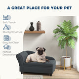 Pet Sofa Bed Couch with Storage, Pet Sofa for Small Dogs (Dark Gray)