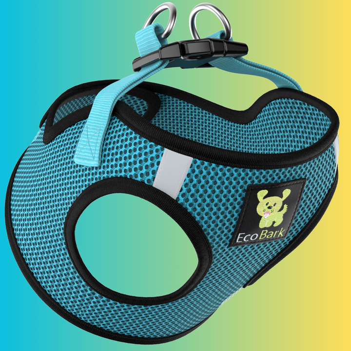 EcoBark Aqua Step In Dog Harness - Reflective Soft Mesh Harness for Small Dogs and Puppies
