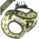Avocado Dog Harness - Teacup & Small Breeds- Step-In Reflective Soft Harness for Teacup, Small Dogs and Puppies / Avocado