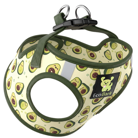 Avocado Dog Harness - Teacup & Small Breeds- Step-In Reflective Soft Harness for Teacup, Small Dogs and Puppies / Avocado