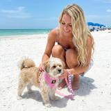 EcoBark Baby Pink Dog Harness- Over-the-Head Soft Mesh Halter Vest for Small to Medium Dogs and Puppies