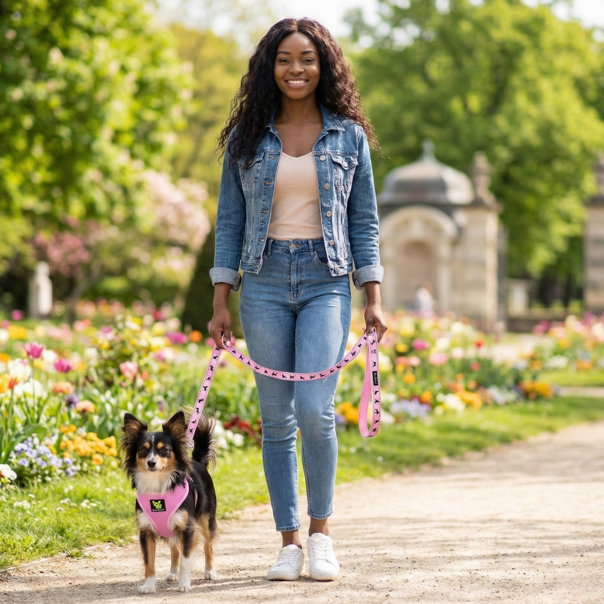 EcoBark Baby Pink Dog Harness- Over-the-Head Soft Mesh Halter Vest for Small to Medium Dogs and Puppies