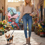 EcoBark Step In Dog Harness - XXXS to Small Breeds- Reflective Soft Mesh Harness for Teacup, Small Dogs and Puppies / Black w/ Teal Piping