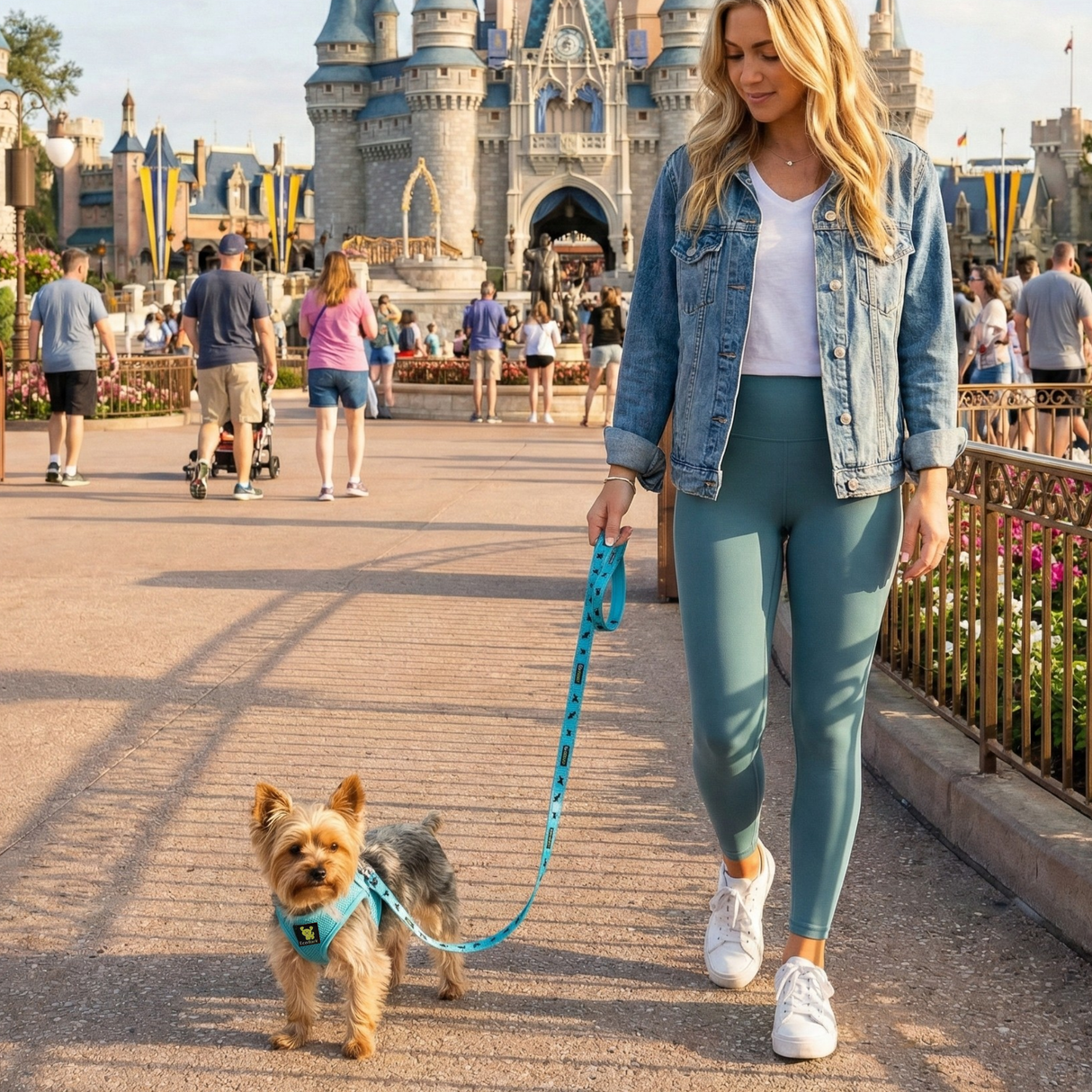 EcoBark Step In Dog Harness - XXXS to Small Breeds- Reflective Soft Mesh Harness for Teacup, Small Dogs and Puppies / Sky Blue