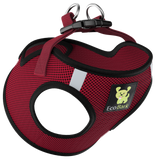 EcoBark Step In Dog Harness - XXXS to Small Breeds- Reflective Soft Mesh Harness for Teacup, Small Dogs and Puppies / Burgundy