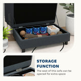 Pet Sofa Bed Couch with Storage, Pet Sofa for Small Dogs (Dark Gray)