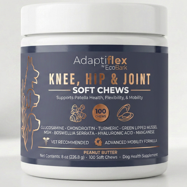 Coming Soon: The World's First Knee & Joint Supplement for Dogs with Glucosamine, Chondroitin, and MSM EcoBark Pet Supplies