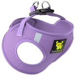 Lavender EcoBark Mesh Step-In Dog Harness with Reflective Strips and Soft Breathable Mesh for Small Dogs and Puppies