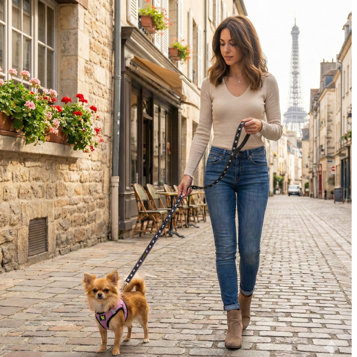 EcoBark Step In Dog Harness - XXXS to Small Breeds- Reflective Soft Mesh Harness for Teacup, Small Dogs and Puppies / Lilac Pink