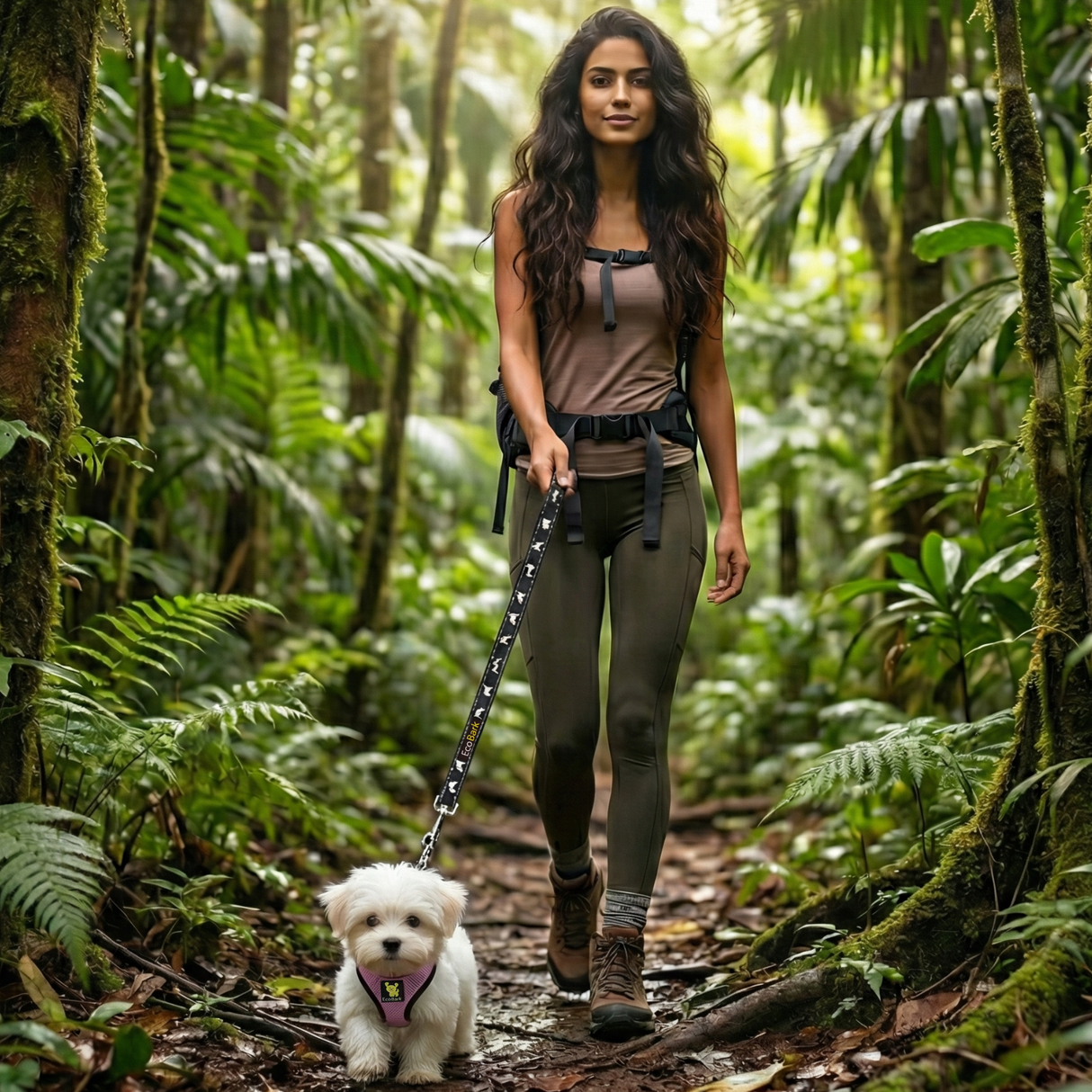 EcoBark Step In Dog Harness - XXXS to Small Breeds- Reflective Soft Mesh Harness for Teacup, Small Dogs and Puppies / Lilac Pink