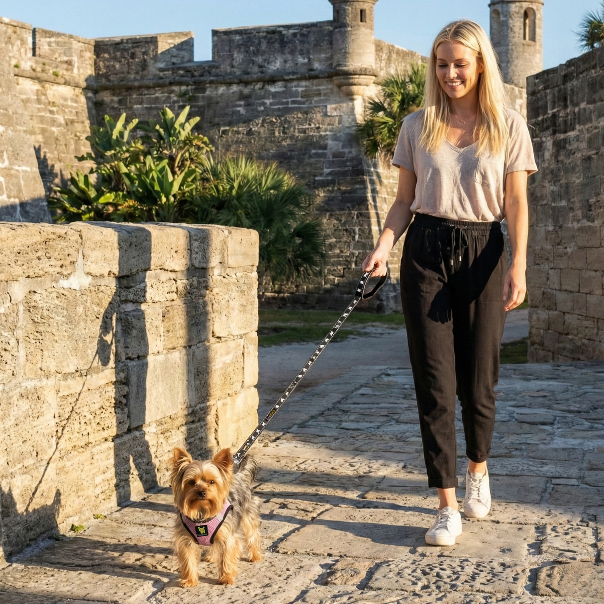 EcoBark Step In Dog Harness - XXXS to Small Breeds- Reflective Soft Mesh Harness for Teacup, Small Dogs and Puppies / Lilac Pink