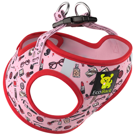 Glamour Dog Harness - Teacup & Small Breeds- Step-In Reflective Soft Harness for Teacup, Small Dogs and Puppies / Glamour Cosmetique