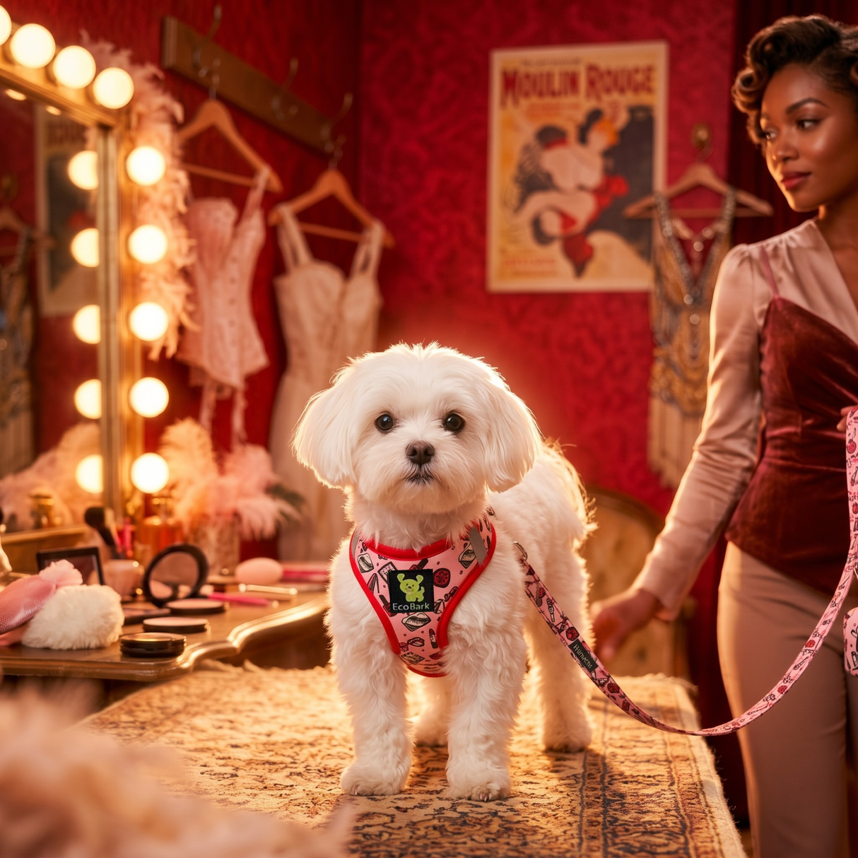 Glamour Dog Harness - Teacup & Small Breeds- Step-In Reflective Soft Harness for Teacup, Small Dogs and Puppies / Glamour