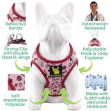 Glamour Dog Harness - Teacup & Small Breeds- Step-In Reflective Soft Harness for Teacup, Small Dogs and Puppies / Glamour