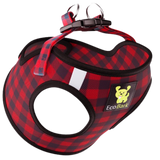 EcoBark Step In Dog Harness - XXXS to Small Breeds- Reflective Soft Mesh Harness for Teacup, Small Dogs and Puppies / Buffalo Plaid