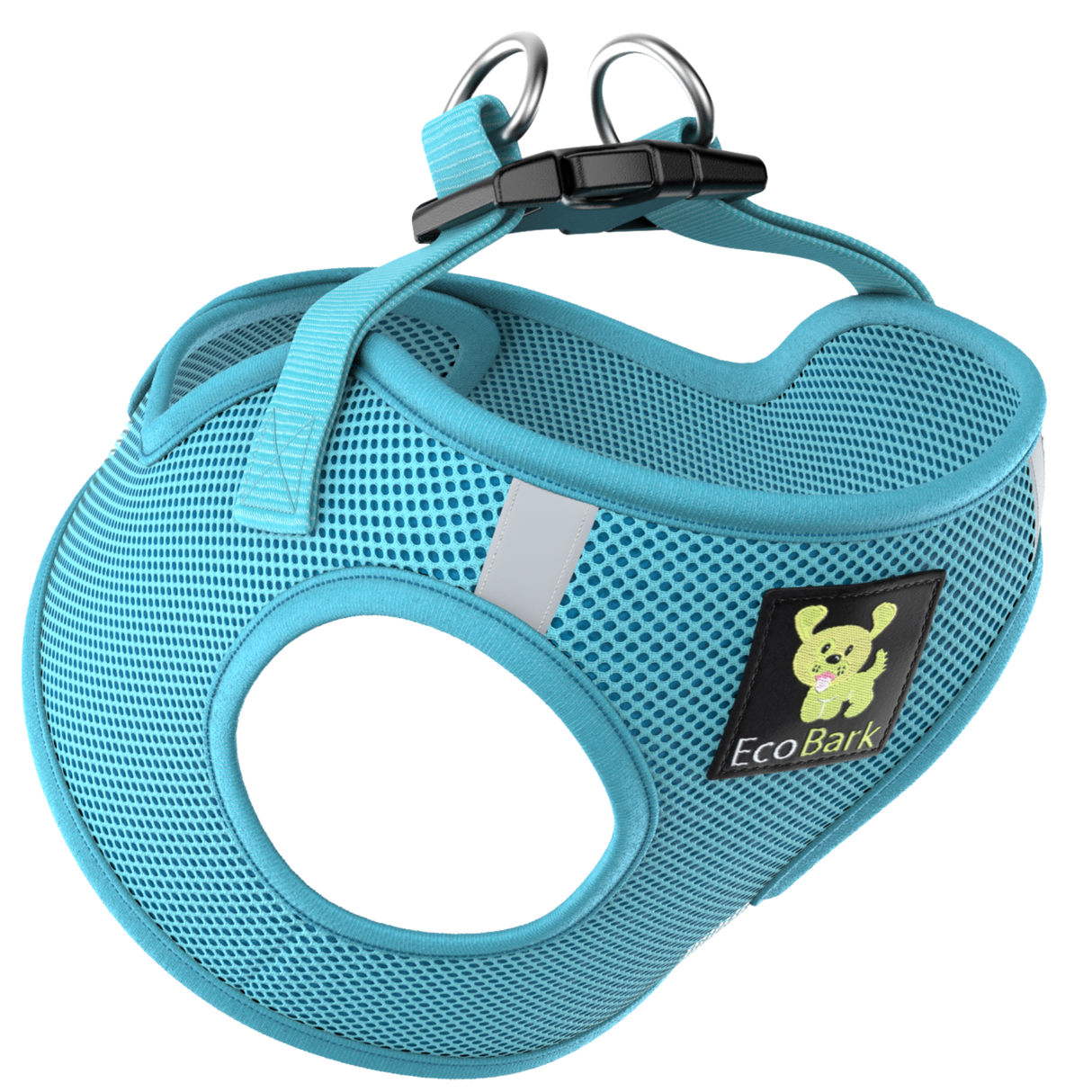 EcoBark Step In Dog Harness - XXXS to Small Breeds- Reflective Soft Mesh Harness for Teacup, Small Dogs and Puppies / Sky Blue