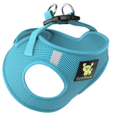 EcoBark Step In Dog Harness - XXXS to Small Breeds- Reflective Soft Mesh Harness for Teacup, Small Dogs and Puppies / Sky Blue