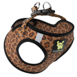 Cheetah Print EcoBark Step-In Dog Harness with Reflective Strips and Soft Breathable Mesh for XXS Small Dogs and Puppies