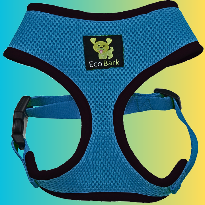 EcoBark Teal Dog Harness - Over-the-Head Soft Mesh Dog Vest Halter for Small to Medium Dogs and Puppies