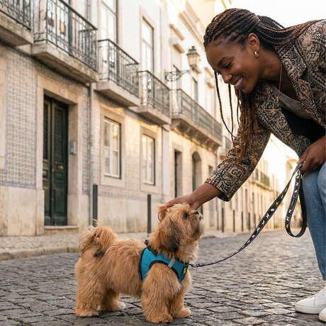 EcoBark Step In Dog Harness - Teacup & Small Breeds- Reflective Soft Mesh Harness for Teacup, Small Dogs and Puppies / Teal EcoBark Pet Supplies