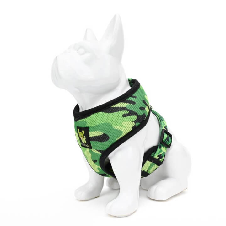 EcoBark Camo Dog Harness Over the Head Dog Vest Halter for Small